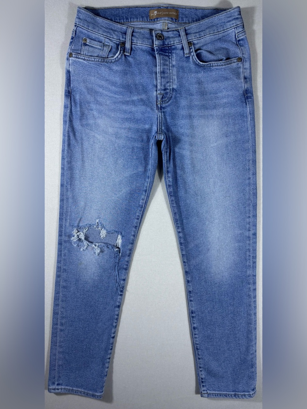 7 For All Mankind Josefina Luxe Vintage Jeans Women’s 26 Boyfriend Distressed